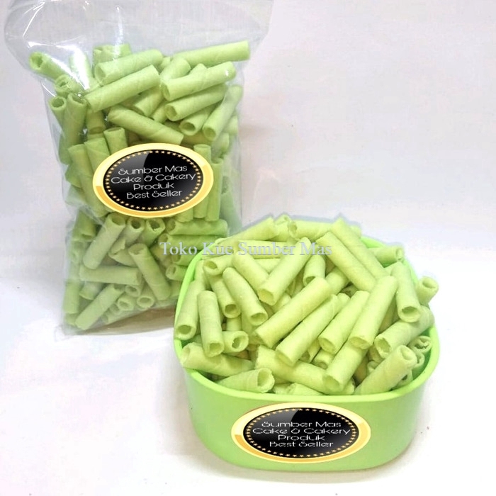 WAFER STIK MINI PANDAN 250 GR/ WAFER ROLL PANDAN/ KILOAN