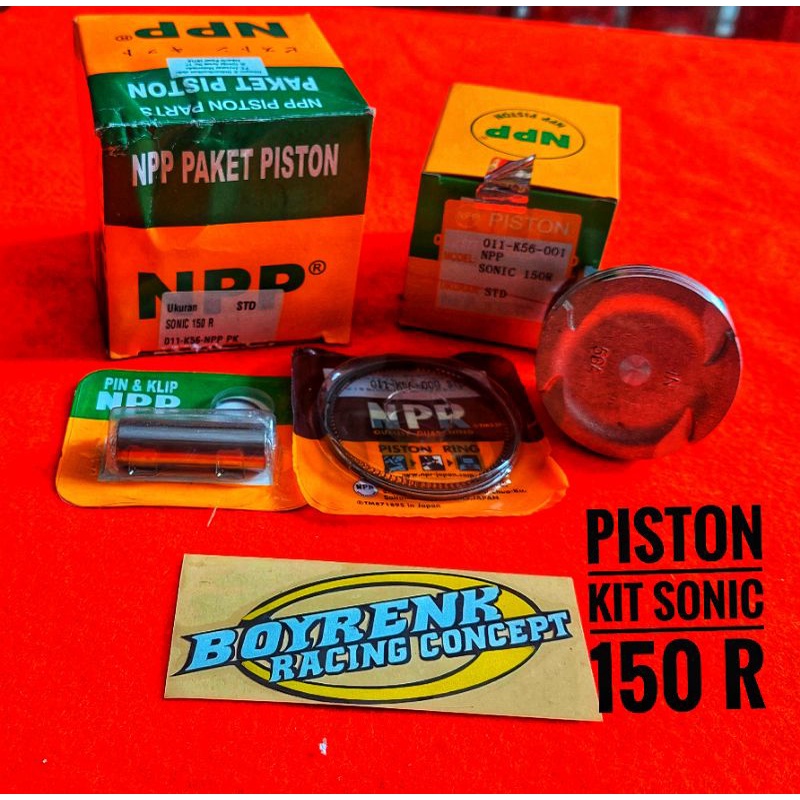 PISTON KIT SET SONIC 150R KODE (K56)STD s/d 100NPP - BOYRENK RACING