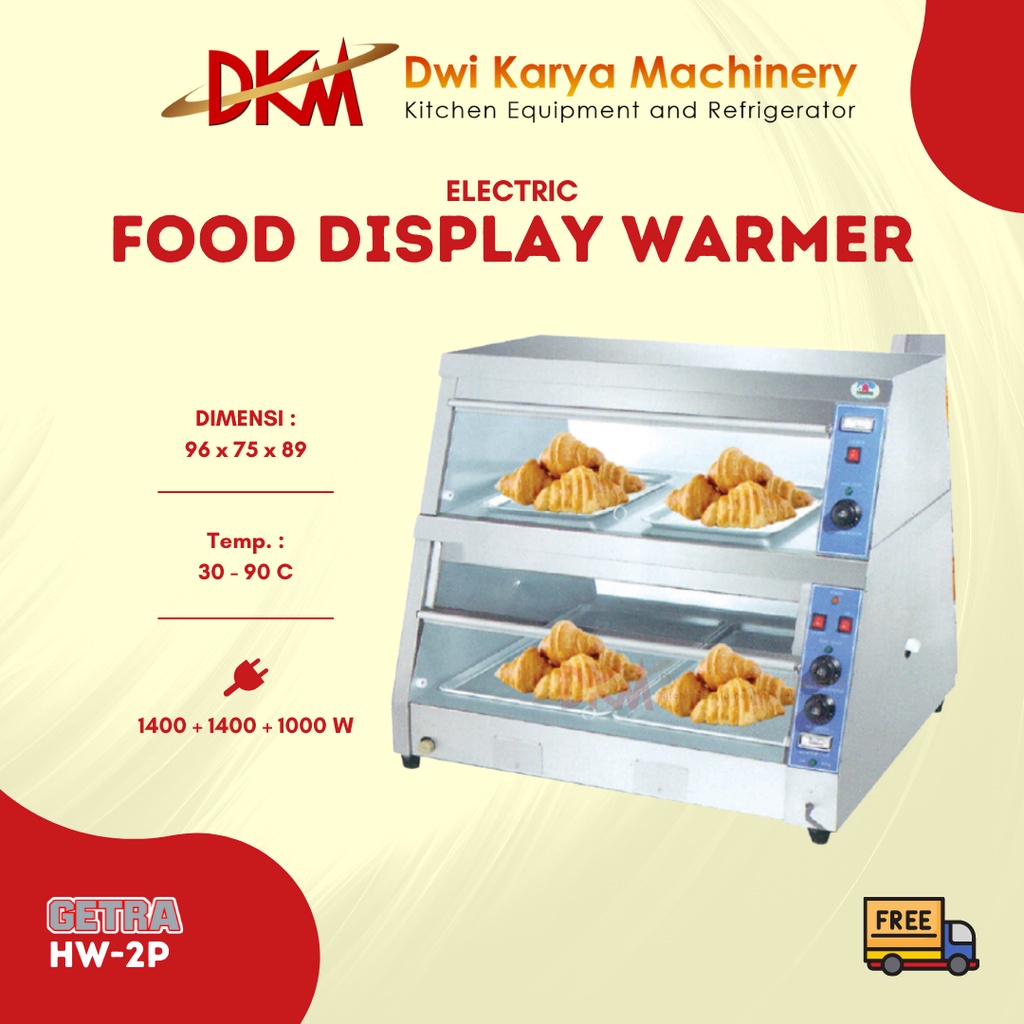 Food Display Warmer / Showcase Warmer Penghangat Makanan Getra HW-2P