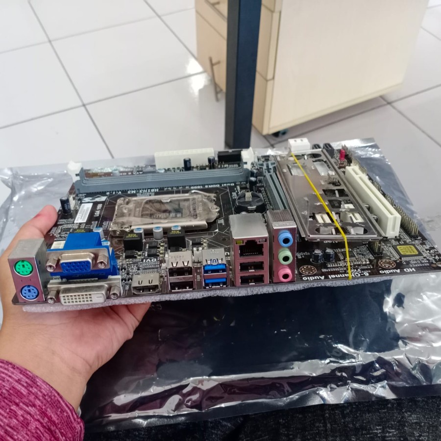 Promo Motherboard H81 1150 Ddr3 Ecs HDMI, USB 3.0 Bonus Batray Cmos