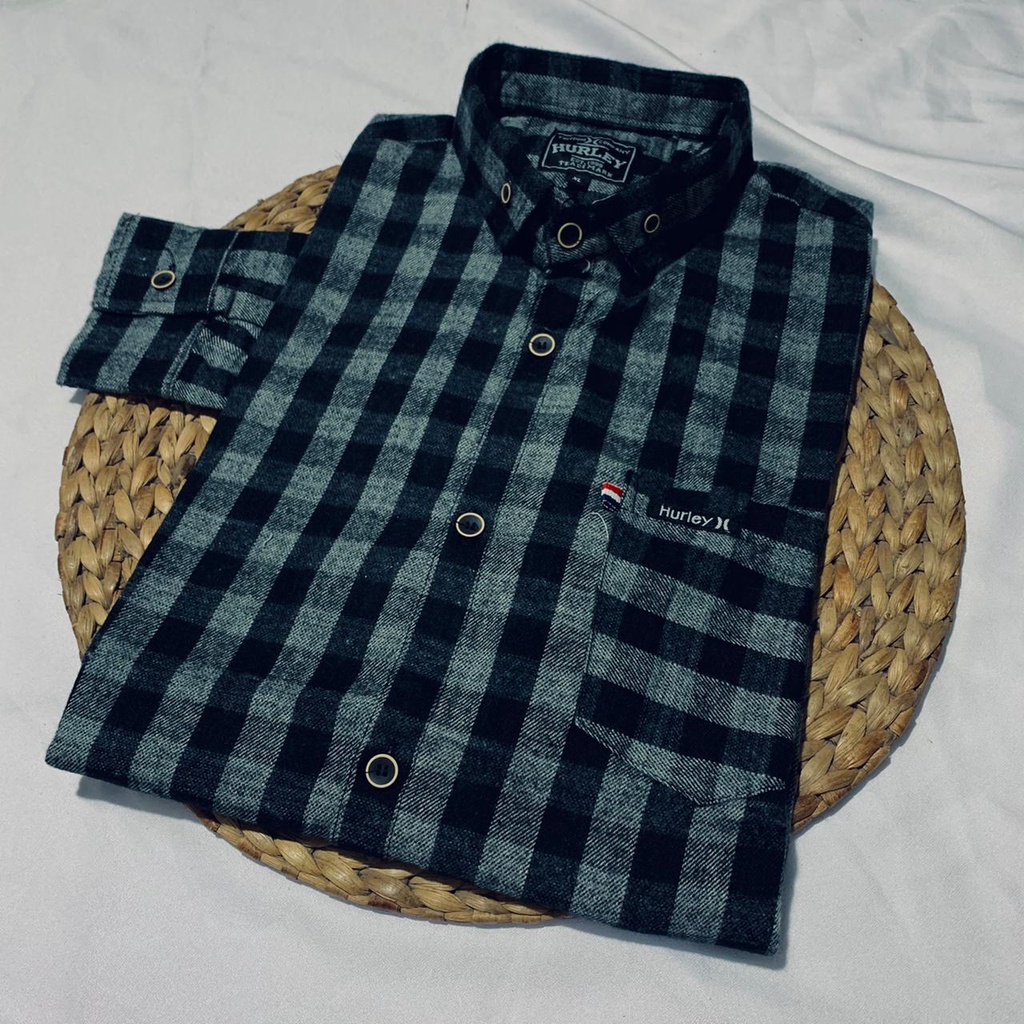 Other kemeja Lengan Panjang Pria Wanita Hijab Ootd Cewek flanel kotak kotak terlaris saat ini Viral tiktok-F14