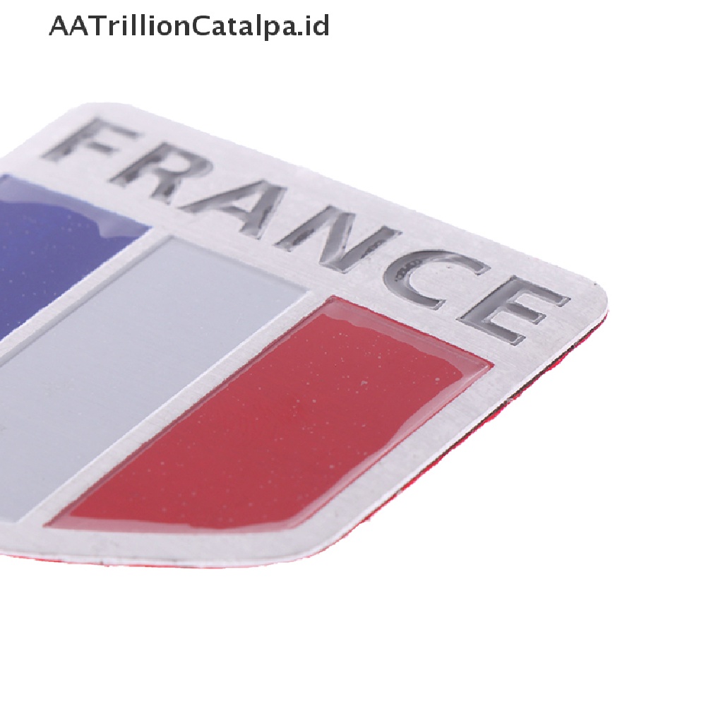 Aatrillioncatalpa 1Pc Stiker emblem logo Bendera Perancis Bahan alloy Untuk Dekorasi Mobilmotor