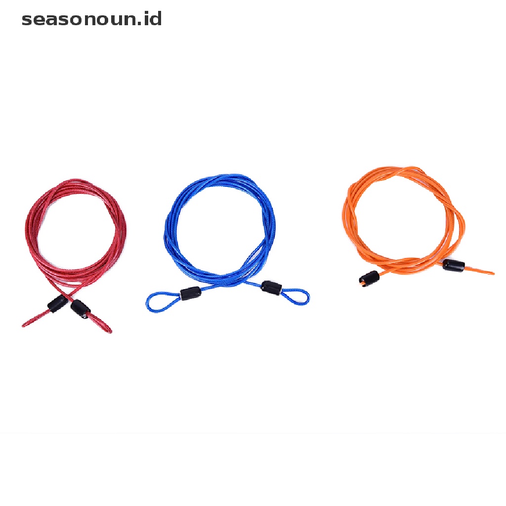 (seasonoun) Kunci Sepeda Model Kabel Kepang Loop Ganda Bahan Baja Kuat Panjang 2m