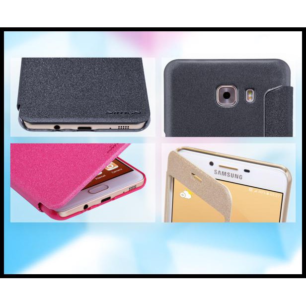 Flip Cover Handphone Flip Nillkin Samsung Galaxy C9 Pro Sparkle Series