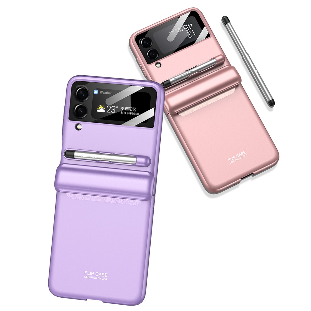 Case Pelindung Handphone Shockproof Ultra Tipis Matte Dengan Engsel Magnetik Untuk Samsung Z Flip 4