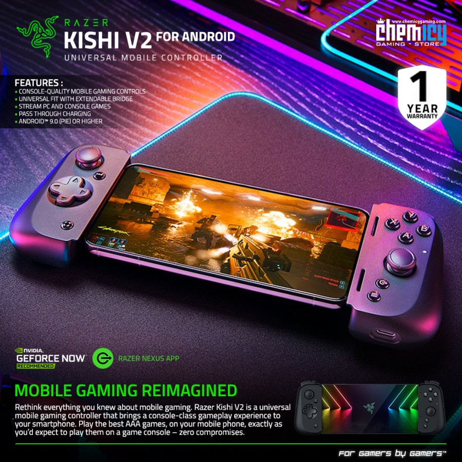 Razer Kishi V2 Universal Mobile Gaming Controller for Android