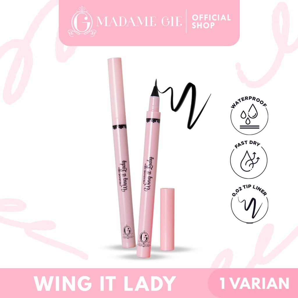 LIZBEAUTY - Madame Gie Wing It Lady - Make Up Eyeliner Black Waterproof