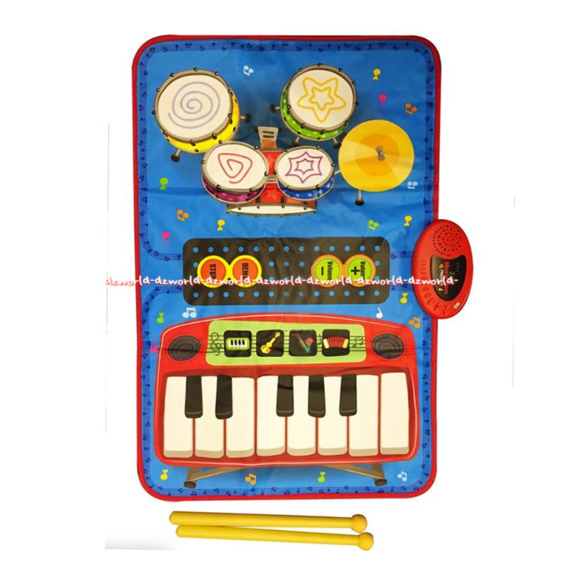 Fun PlayMat Mini 2in1 Music Jam Playmatt Mainan Karpet Piano injak Kaki Musik Play Matt Model Tikar