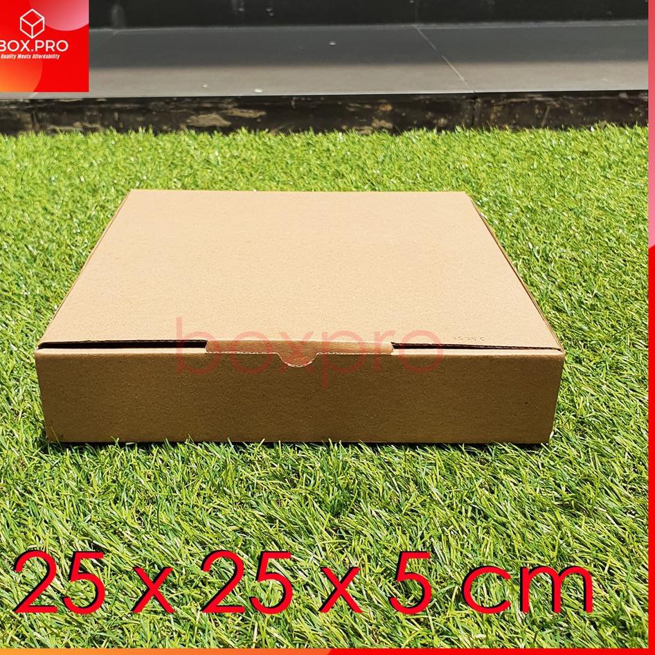 

REAL PICT ! Kardus Dus uk 25x25x5 cm ( 10 pcs )Die Cut Box Kotak Packing Aksesoris Baju Makanan Pizz