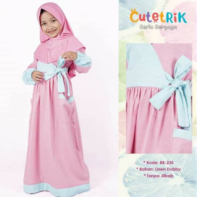 Gamis anak "cutetrik"6-7th/gamis cutetrik/gamis anak/