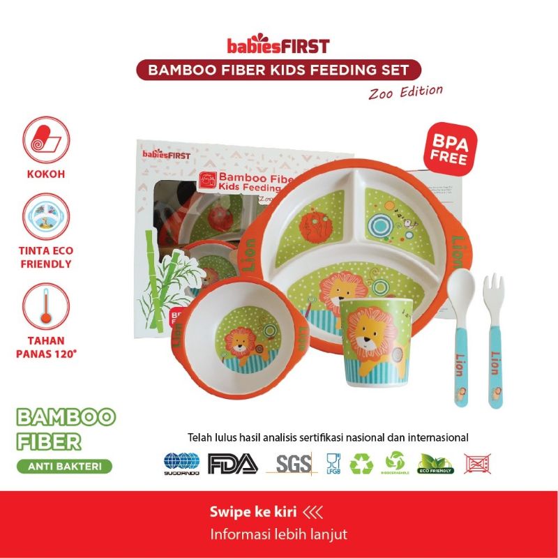 Babiesfirst Bamboo Feeding Set Zoo