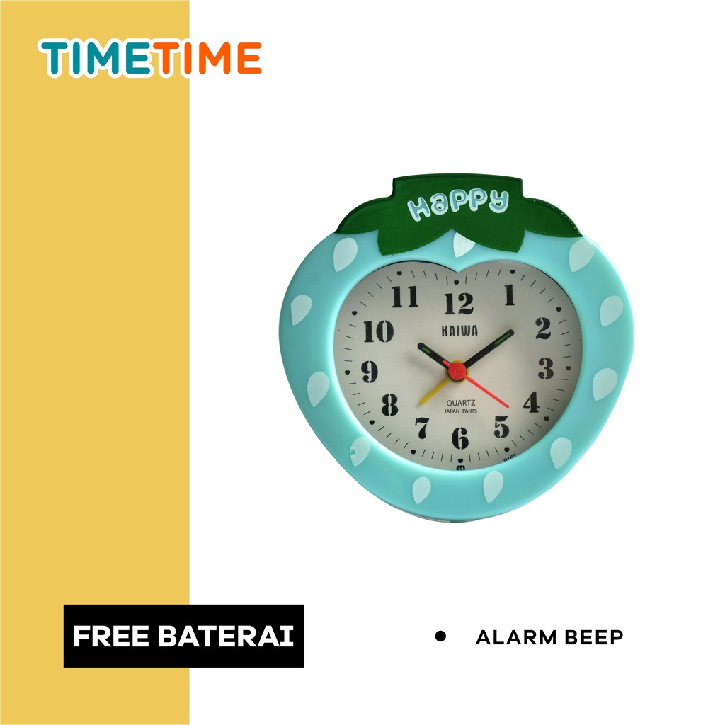 Jam Meja Alarm Weker Anak Bentuk Buah Unik Lucu FREE BATERAI