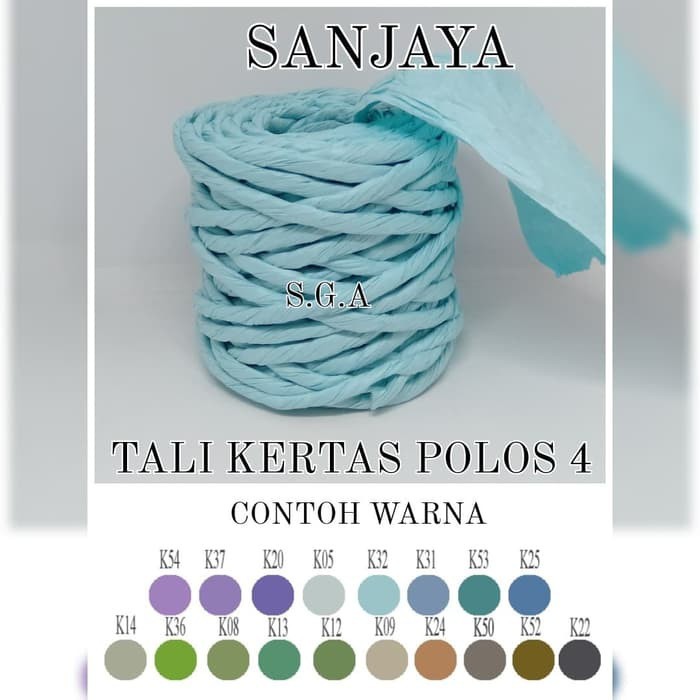 [1 Roll] Paper Ribbon / Pita Tali Kertas / Tali Bungkus Kado Aneka Warna / Tali Kraft Kertas / Tali Kertas Polos 4&quot;