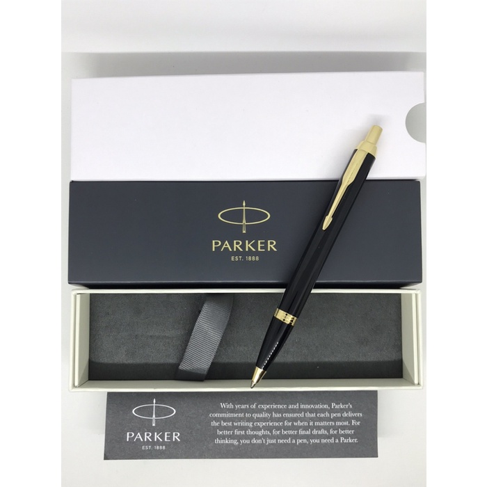 

Pulpen Parker New Im Black Original BP GT ( Klip Emas ) promo