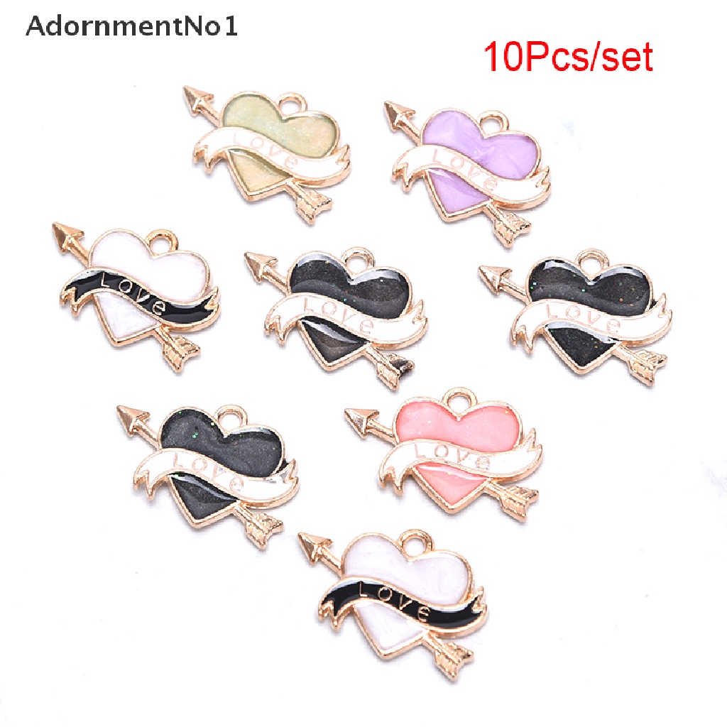 (AdornmentNo1) 10pcs / lot Liontin Bentuk Cupid / Hati Bahan Alloy Handmade Untuk Kerajinan Tangan