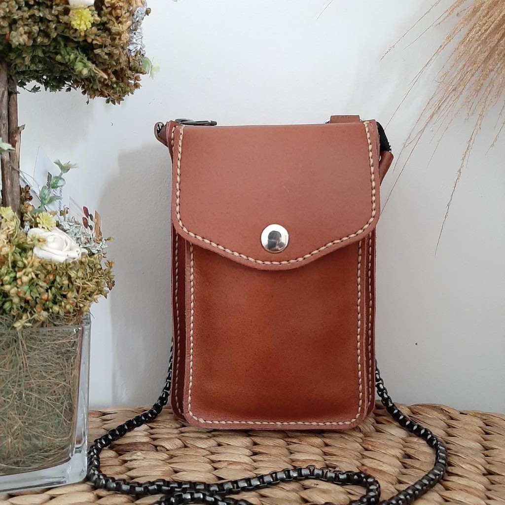 TAS SELEMPANG MINI TAS HP TAS MULTI FUNGSI TAS SMARTPHONE SLING BAG MINI KULIT SAPI ASLI WANITA CEWE