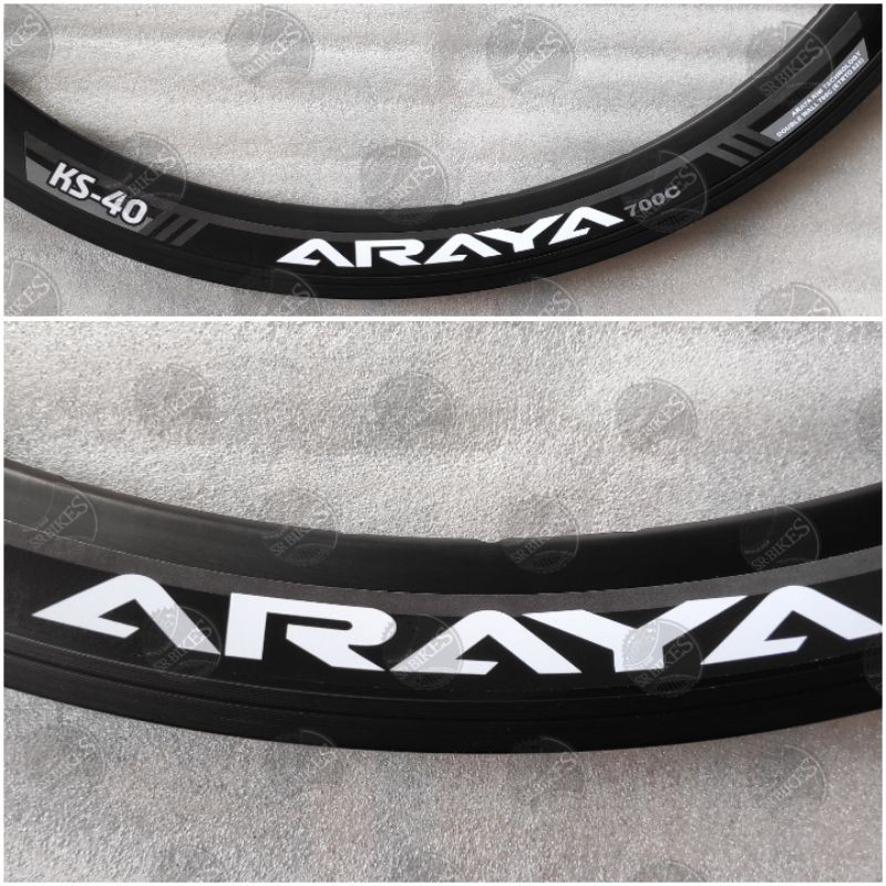 Velg Rim 700c Sepeda Fixie Roadbike. DOUBLE WALL BRAKELINE ARAYA KS-40