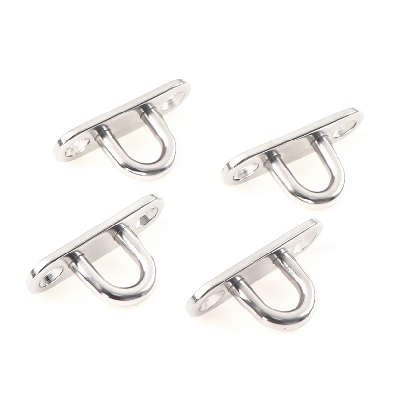 (LUCK11) 4pcs / Set Ring Eye Pad Bentuk U Bahan Stainless Steel