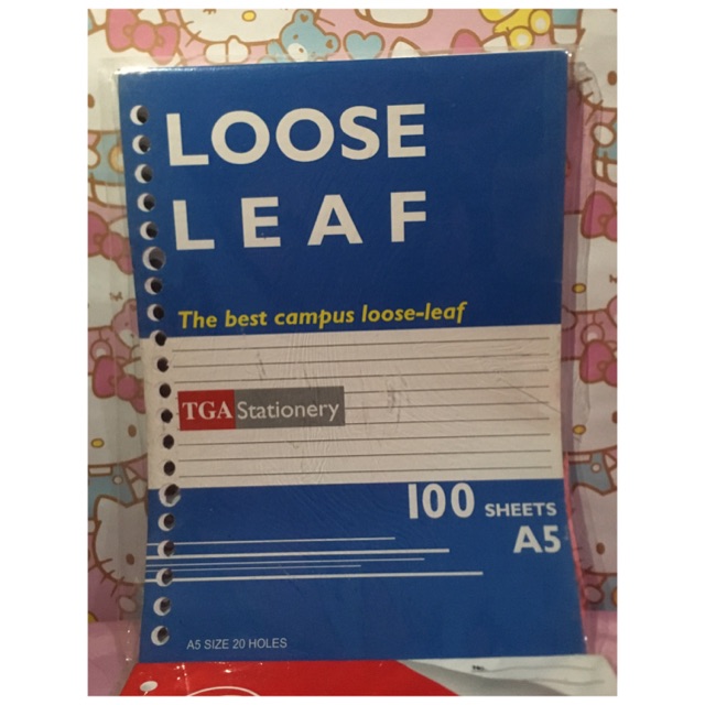 

Kertas Binder TGA Stationery A5 100 Sheets