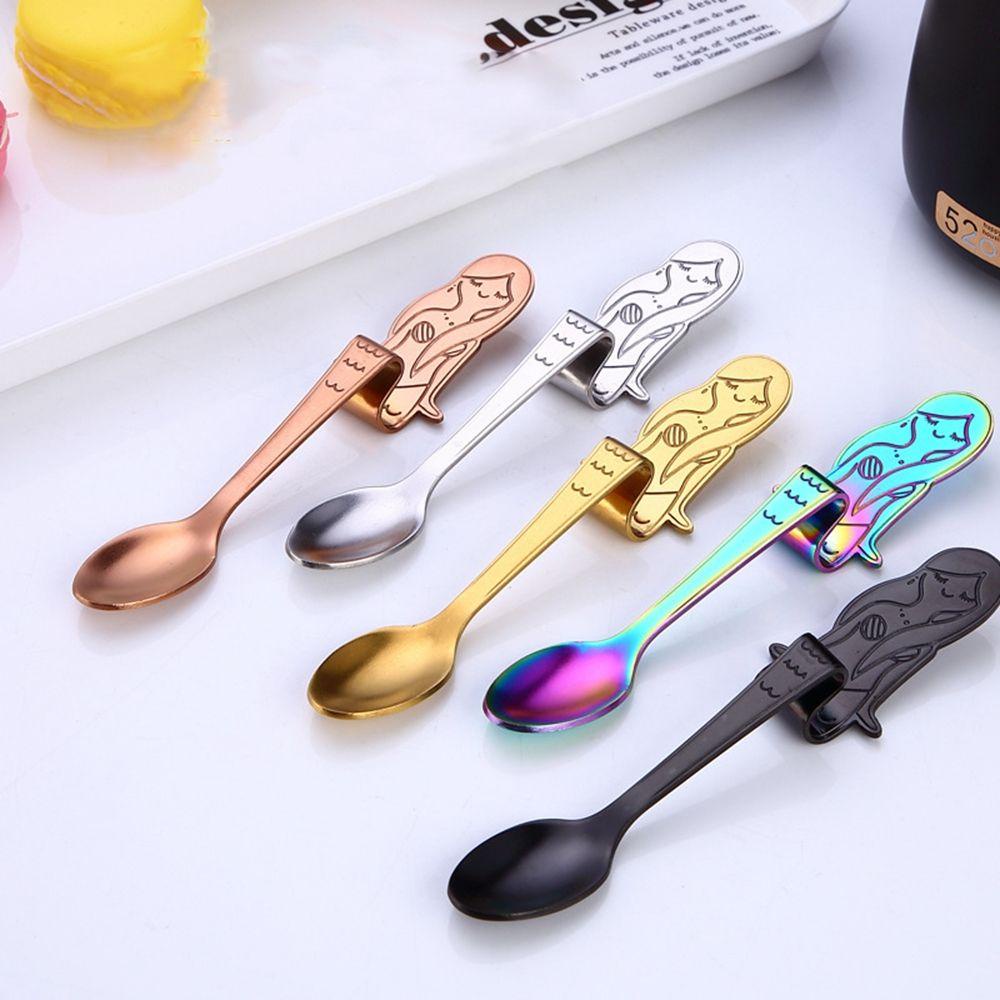 【 ELEGANT 】 Scoops Kue Gadget Sendok Gantung Peralatan Makan Aksesoris Dapur Alat Makan Es Krim/tea /Dessert/ Coffee Ladle