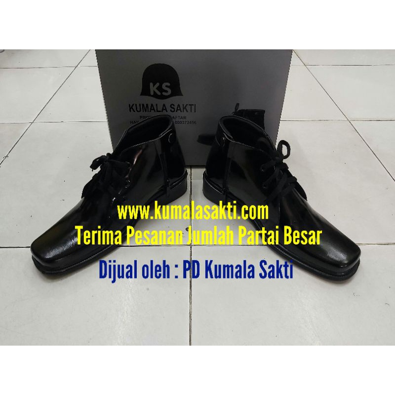 Sepatu PDH Tali Sleting Kulit Kilap Asli KS 092 | Sepatu PDH Polri | Sepatu PDH Satpam Security | Kaos Satpam |Kaos Polisi | Sepatu Sekolah Akmil Akpol |Sabuk Kopel Satpam | Sabuk Kopel Polisi