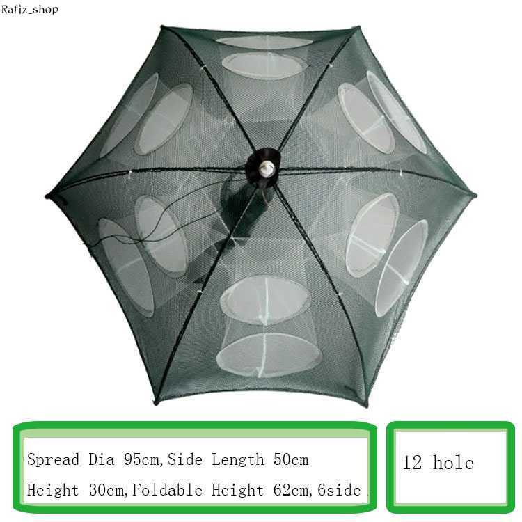Jaring Pancing Ikan Hexagonal 12 Hole Fishing Net Trap Cage - H14572