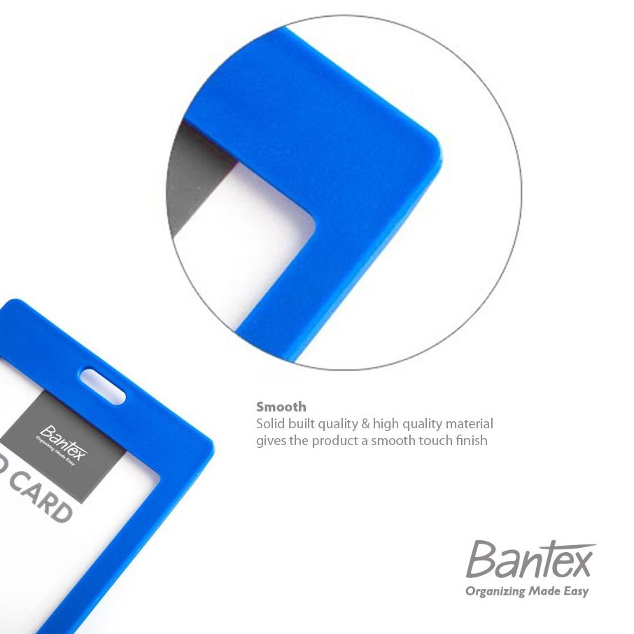 

[KODE NH8RV] Bantex ID Card Holder Lanyard Portrait Grey | Name Tag Tali Tempat Kartu Gantung | Abu-abu #8865 05