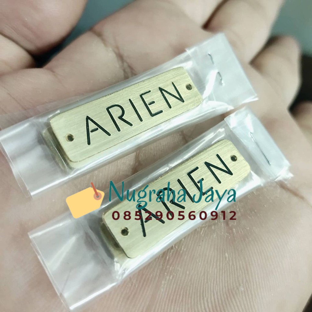 

[PALING LARIS] LABEL PLAT HIJAB BESI STAINLESS / KUNINGAN CAT ANTI LUNTUR