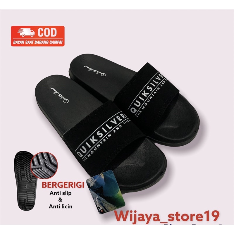 sandal Pria Terbaru > Sandal Slide Pria Wanita Sandal Slop Slip On Quiksilver Premium