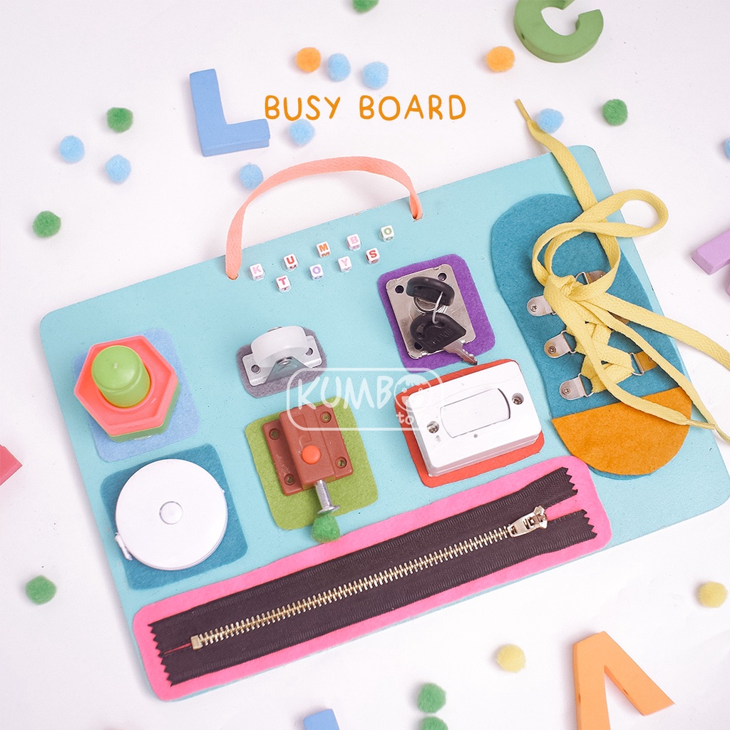 Busy Board Mainan Edukasi Montessori Papan Main Anak