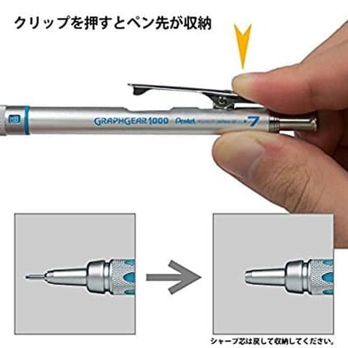 

Pentel Graph Gear 1000 Drafting Pencil 0,5Mm Color Babho93 Kualitas Baik