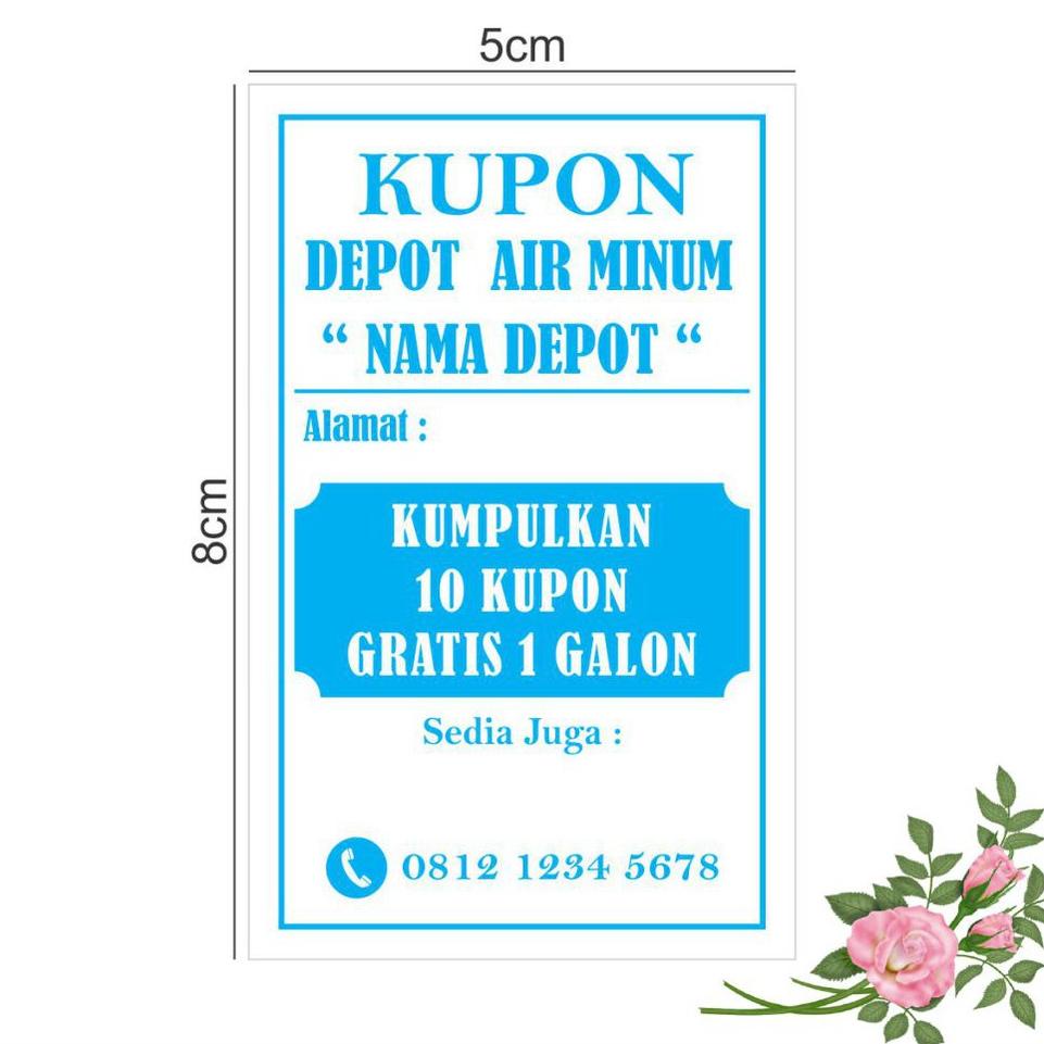 

Lariz manis,, Kupon depot air minum kupon penukaran hadiah kupon gratis isi ulang galon(100pcs)