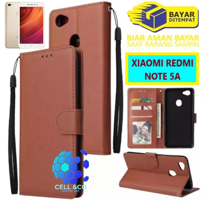 Flip cover XIAOMI REDMI NOTE 5A Flip case buka tutup kesing hp casing flip case leather wallet