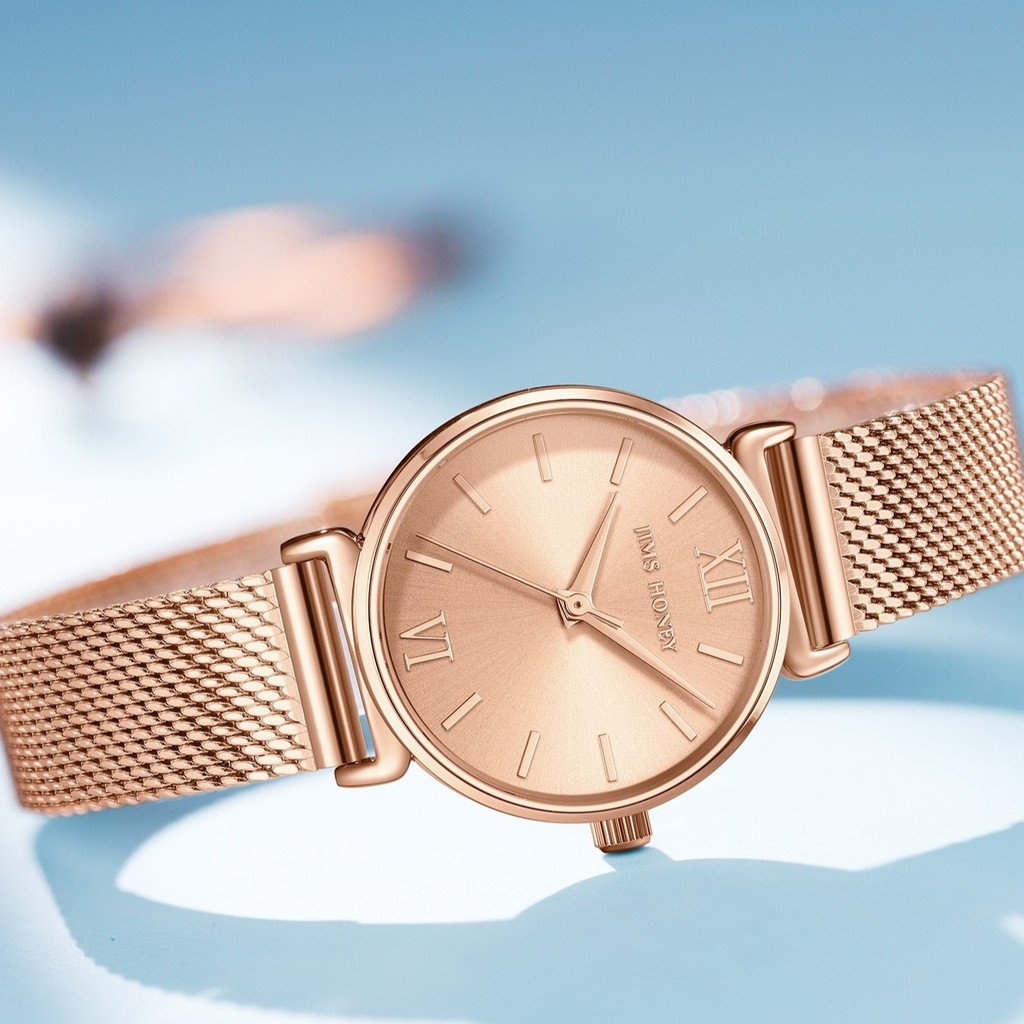 JIMS HONEY JHW-02 Jam tangan analog wanita jimshoney cewek murah elegan fashion import-ROSEGOLD