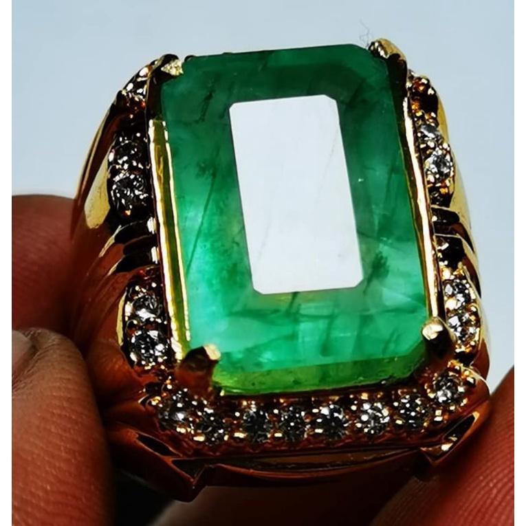 Cincin permata zamrud colombia asli sertifikat