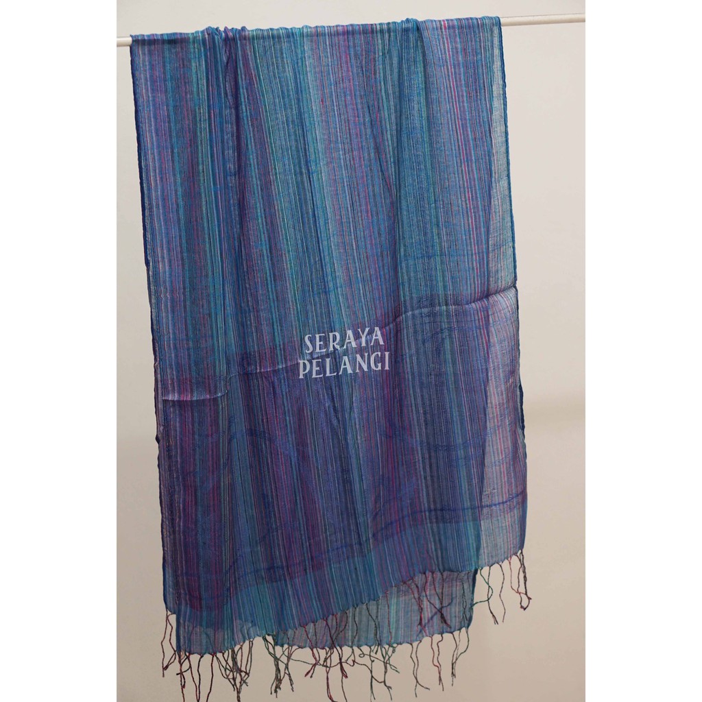 Pashmina Lurik | Motif Bunga/Garis | Selendang | Scarf | Syal | Shawl | Pasmina | Souvenir | Hadiah