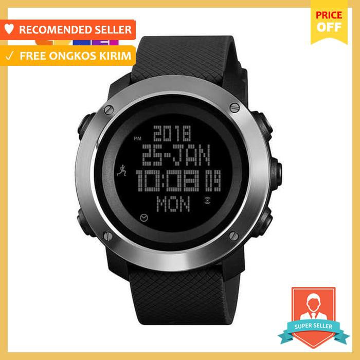 Jam Tangan Pria Compass Pedometer Skmei 1431 Original Anti Air Hitam