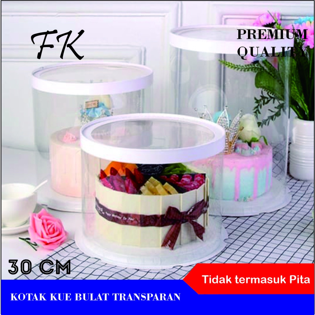 

Cake Box Bulat Mika Kue Bulat Dus Kue Bulat Kotak Kue Mica Bulat Transparan Diameter 30 CM