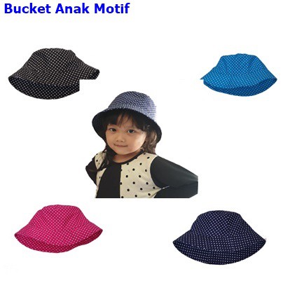 Topi Bucket Anak Motif BucketHat Anak topi bucket Mancing Fisherman Pantai / Arshila_fashion