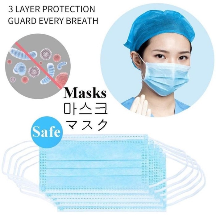 MASKER MEDIS 3PLY Masker KN95 Disposable Mask 3 Ply Earloop Masker Anak DuckBill 1 Pack isi 50 pcs