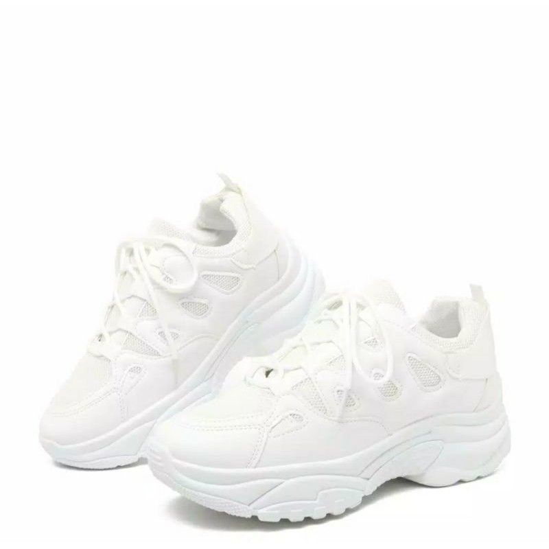 RK Collection - Sepatu Sneakers Wanita AG03-Full putih
