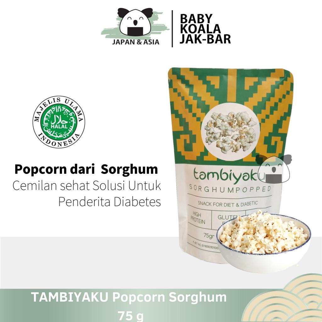 

TAMBIYAKU Popped Shorgum 75 g Halal | Popcorn dari sorgum | Cemilan Sehat | Gluten free