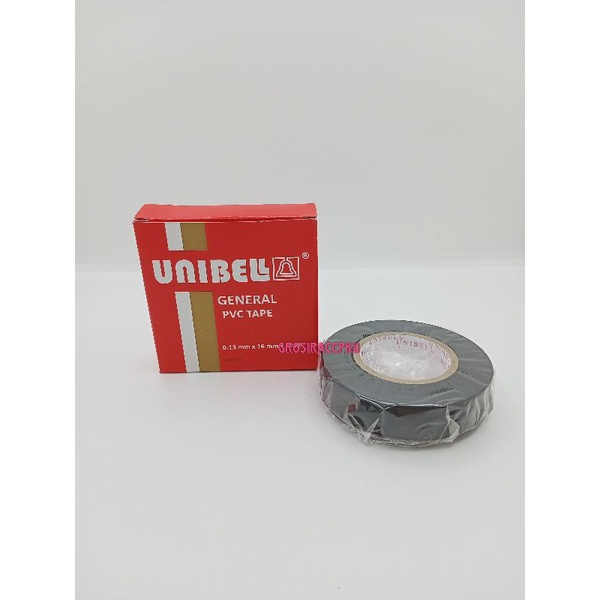 Isolasi Kabel Unibell Kotak warna hitam 0,13mmx16mmx20M Murah