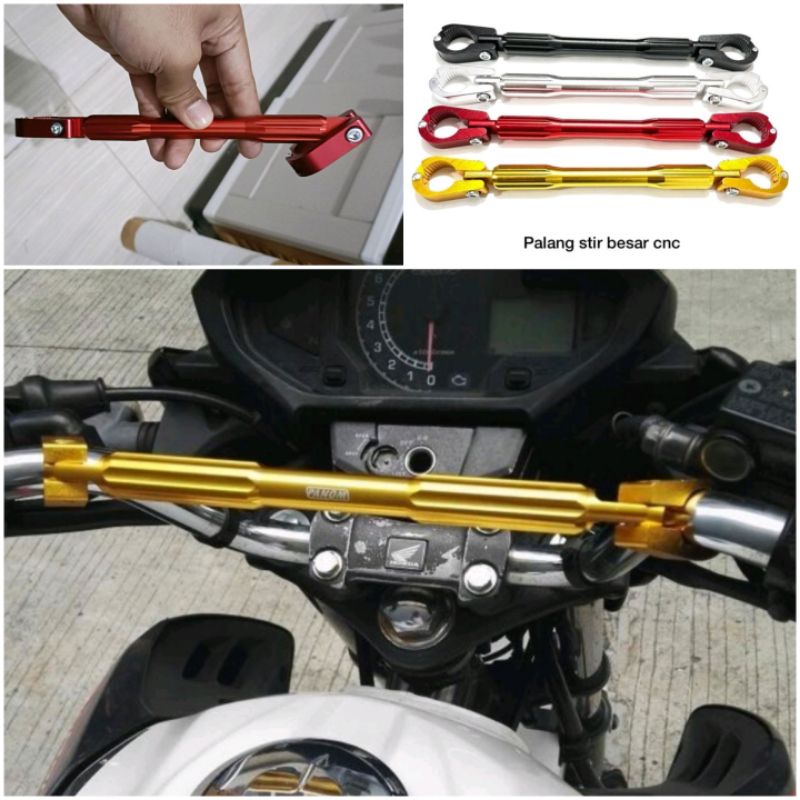 palang stir, palang stang, stabiliser stir bahan kuat full besi CB GL PCX megapro tiger