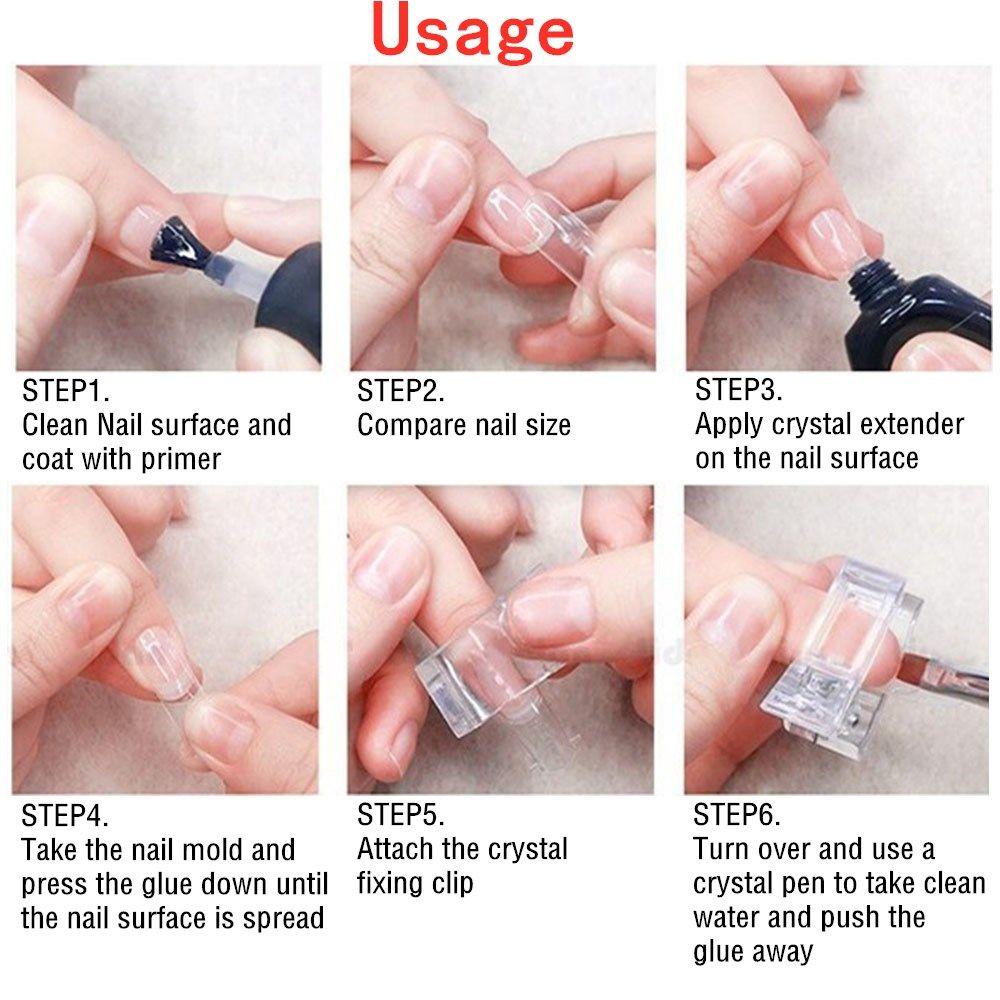 TOP Nail Tips Clip New Fingernail Extension Manicure Art Builder Extension Clamp