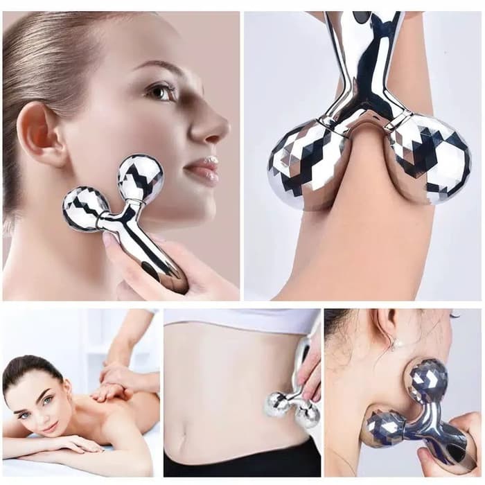 Alat Pijat Pengencang Wajah / face lift v shape roller penirus pipi