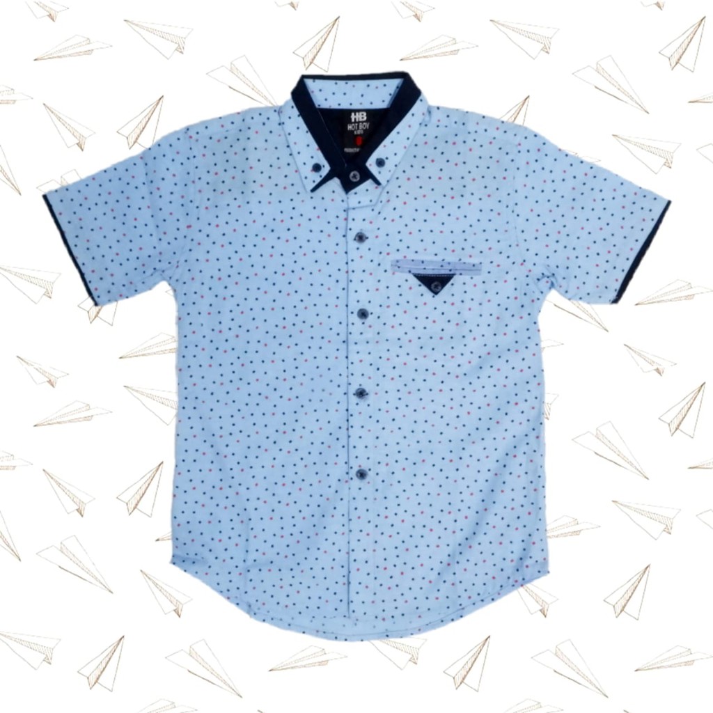 

Dancus - Kemeja Anak Casual Motif Printing Tangan Pendek Size 4 - 14 (RK060.2)B