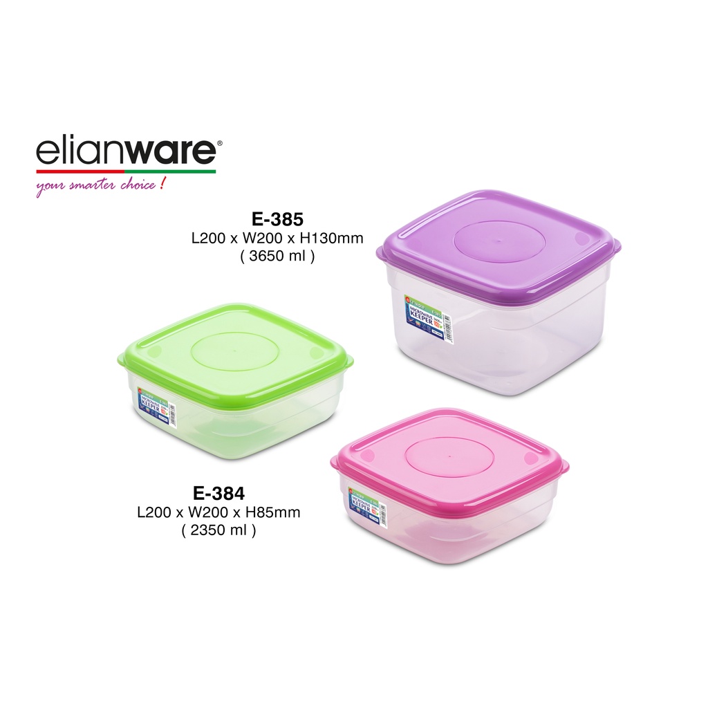 Elianware Food Keeper Kotak Makan Serbaguna 2350mL, BPA FREE E-384