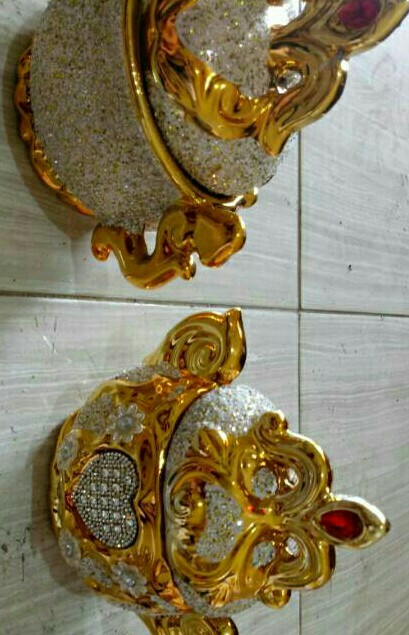 Toples Set 3 Gold Pasir(gliter)