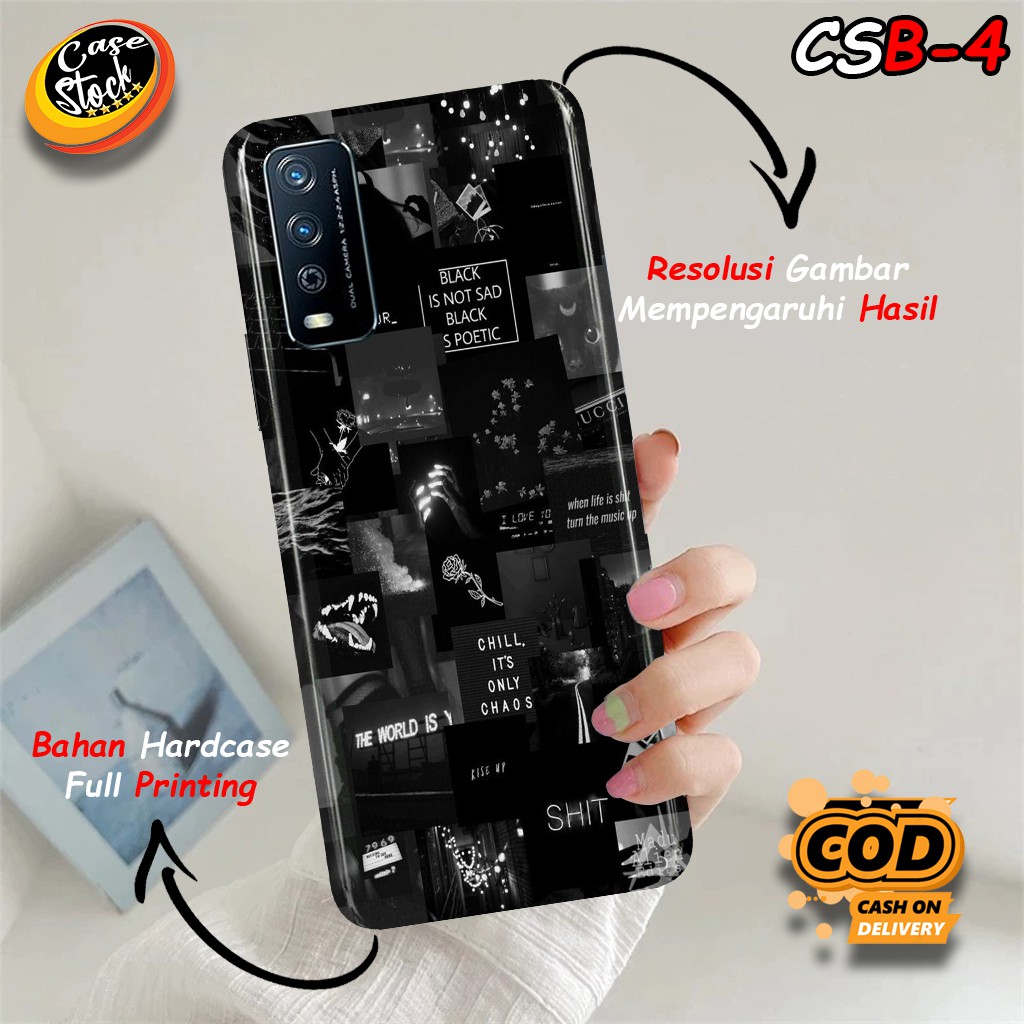 Case Stock Vivo Y12S / Vivo Y20 [ CS - B4 ] Hardcase 3D Full Print Case Doff Case Full Print Case Te
